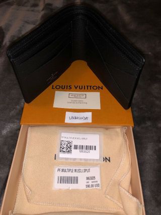 NIB Rare Louis Vuitton LV Split Multiple Wallet Monogram Eclipse Kim Jones 2018 4