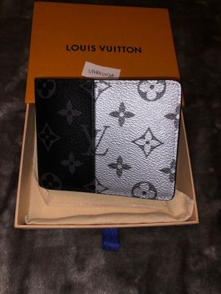 NIB Rare Louis Vuitton LV Split Multiple Wallet Monogram Eclipse Kim Jones 2018 8