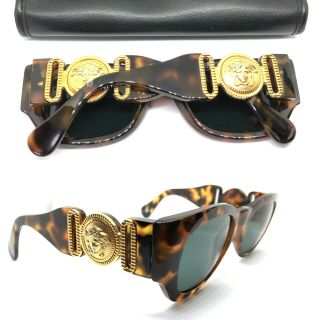 Rare Gianni Versace Mod.  413/a Col.  279 Vintage Sunglasses Rihanna Migos Gold