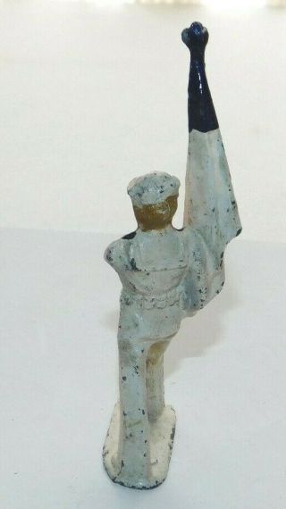 Vintage Barclay Manoil Marching Sailor with US Flag Lead Soldier 3
