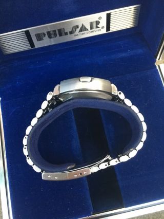 Vintage Pulsar P2 LED Watch Digital Time Computer James Bond W/BOX 7