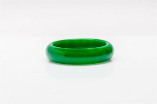 Vintage $3000 Vivid Green 380ct Jade Bangle Bracelet