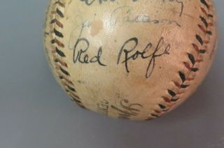 Vintage Baseball w/ Multiple Signatures Jimmie Foxx Lefty Grove PSA/DNA Graded 4 12