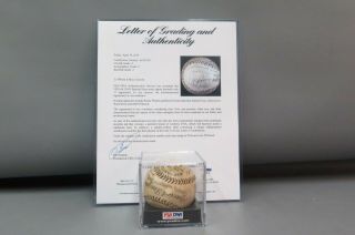 Vintage Baseball W/ Multiple Signatures Jimmie Foxx Lefty Grove Psa/dna Graded 4