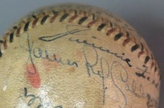 Vintage Baseball w/ Multiple Signatures Jimmie Foxx Lefty Grove PSA/DNA Graded 4 7