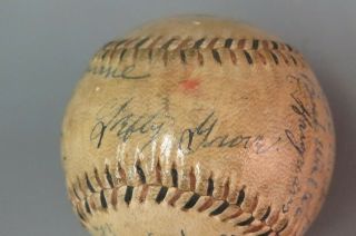 Vintage Baseball w/ Multiple Signatures Jimmie Foxx Lefty Grove PSA/DNA Graded 4 8
