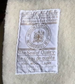 Vintage Authentic Hudson Bay 8 - point Wool Blanket 2