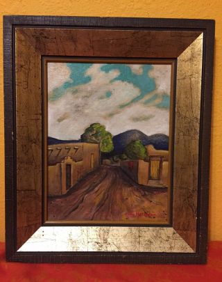 Vintage Antique Carl Von Hassler Painting Mexico Santa Fe Taos Fremont Ellis