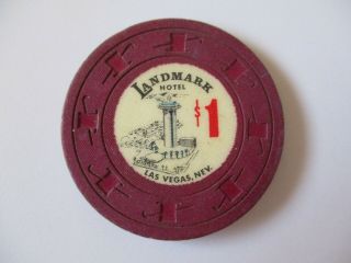 Vintage Landmark Hotel Casino Las Vegas Nevada $1 Poker Chip