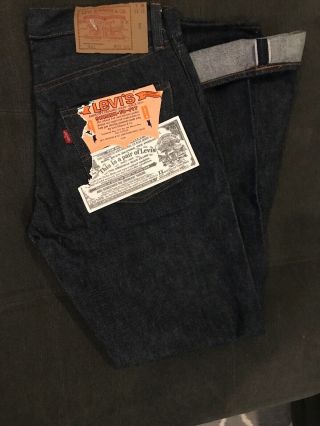 Vtg 60s 70s Levis 501 Denim Jeans Redline Big Deadstock 1966 Style 31 X 31 Rare