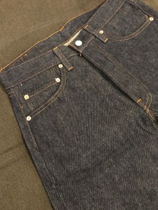 Vtg 60s 70s Levis 501 Denim Jeans Redline Big Deadstock 1966 Style 31 X 31 Rare 7