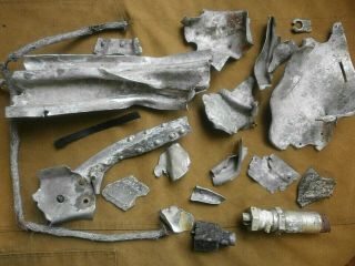 Parts Of German Aircraft Bf 110 Luftwaffe Eastern Front Ww2 Military Relic