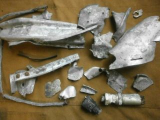 Parts of German Aircraft Bf 110 Luftwaffe Eastern front WW2 Military relic 7