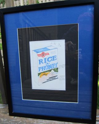 1973 Topps Wacky Packages Art Rice A Phoni Rough Art Spiegelman Rare