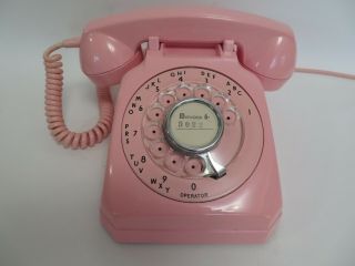 Antique Telephone Stromberg Carlson 1543 Pink Cut Corners Phone