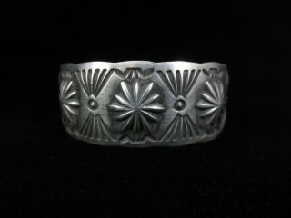 Vintage Navajo Sterling Silver Cuff Bracelet 5