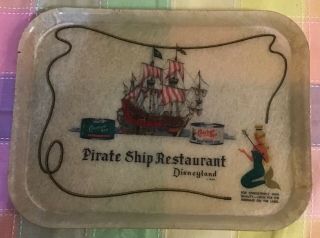 Vintage Disneyland Pirate Ship Restaurant Tray Chicken Of The Sea Tuna Peter Pan