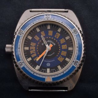 Vintage Aquadive Electronic Time - Depth Model 50 Divers Watch w/Large All SS Case 3