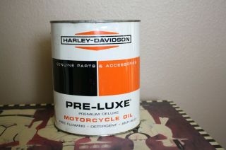 Rare Vintage 1 Gallon Harley Davidson Pre Luxe Motorcycle Oil Can