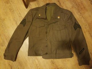 Ww2 Us Ike Jacket With Seargeant Chevrons
