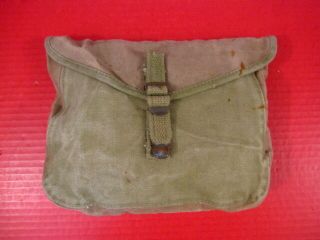 Wwii Era Us Army M1928 Haversack Meat Can Or Mess Kit Pouch - Khaki - 5