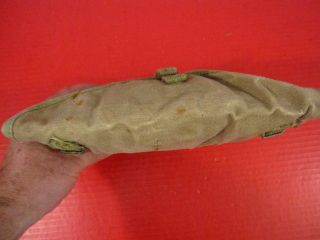 WWII Era US Army M1928 Haversack Meat Can or Mess Kit Pouch - Khaki - 5 3