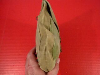 WWII Era US Army M1928 Haversack Meat Can or Mess Kit Pouch - Khaki - 5 5