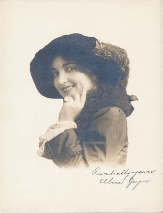 Alice Joyce Vintage 1910s Signed Autographed Dbw Photo Pickford Estate