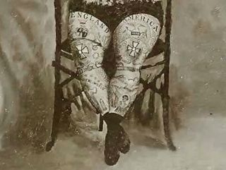 RARE Antique RUSSIA 1870s TATTOOED LADY FREAK PHOTO Historic MOSCOW SIDESHOW 5