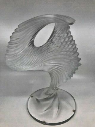 Very Rare Lalique " Trophee " Signed And Dated By Marie Claude Lalique