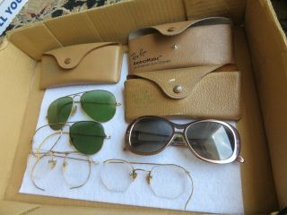 Vintage Eyeglasses Sunglasses Gold Filled Ray Ban Case Cases & More (r114)