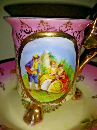 Carlsbad Schmidt & Co.  Austria Tea Cup and Saucer Victorian Footed 2
