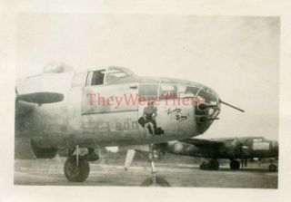 Wwii Photo - 14th Aaf B - 25 Mitchell Bomber Plane Nose Art - Lady Beoy - China