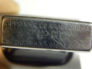 1936 Zippo Lighter - Square Case W/Slashes - 4 Barrel Hinge - RARE Metallic Advertisin 12