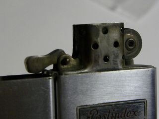 1936 Zippo Lighter - Square Case W/Slashes - 4 Barrel Hinge - RARE Metallic Advertisin 8