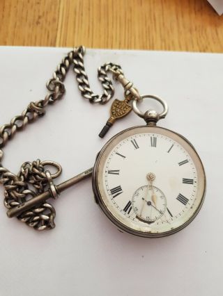 Antique Solid Silver Fusee Lever Pocket Watch Fully Hallmarked For London 1864