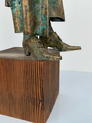 VTG 60s BADYNSKI Mid Century Modern Nunn FIGURE Bronze Abstract Sculpture 4