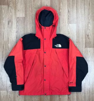 Vintage The North Face Mens Mountain Guide Jacket | Goretex 90s | Large L Red