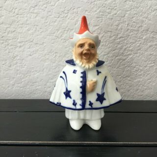 Antique Karl Ens Volkstedt German Porcelain Figurine Old Man Cape Red Hat