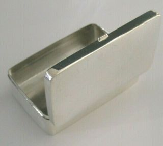 GOOD SIZE ENGLISH STERLING SILVER PILL or SNUFF BOX LONDON 2013 2.  75 inch 61g 5