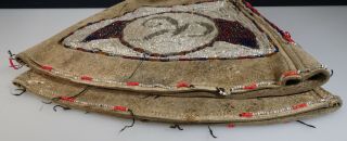 Antique Vintage Native American Beaded Hide Leather Gloves Circle K - 54908 11