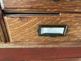 Antique Vintage Oak File Index Document Cabinet 34x30x12 12