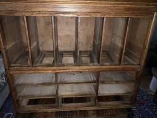 Antique Vintage Oak File Index Document Cabinet 34x30x12 9