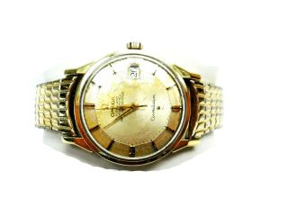Vintage Omega Gold Cap Automatic Constellation Chronometer Wristwatch