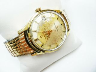 Vintage Omega Gold Cap Automatic Constellation Chronometer Wristwatch 2