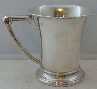 Antique 1923 Hallmarked Solid Silver Christening Mug Tankard