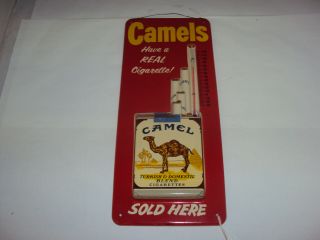 Vintage Camel Cigarette Thermometer 13 " W/box S - 038