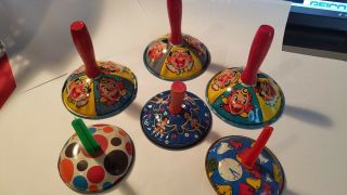 6 Vintage Halloween Noise Makers Kirchhoff.  Clowns And Bells Years