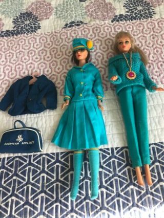 1965 Barbie,  Francis,  Dolls,  with Trunk and Vintage Barbie Accessories 11