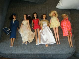 6 Vintage 1960’s American Airlines & Other Girl Barbie Dolls